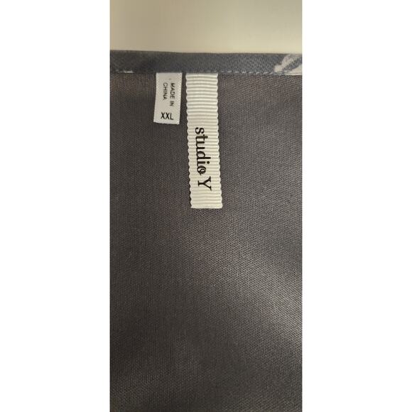 STUDIO Y -Women's Plus XXL Boho Sequin Accent Racer Back Color Gray/Pink Top - Picture 7 of 8